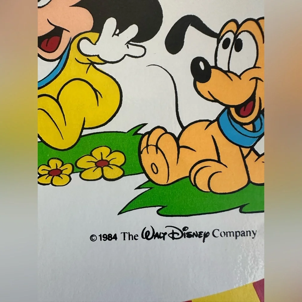 Vintage Disney Mickey Mouse & Friends Disney Babies Colorful Placemats! 1984